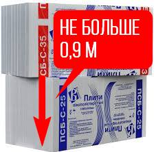 Размер упаковки пенопласта