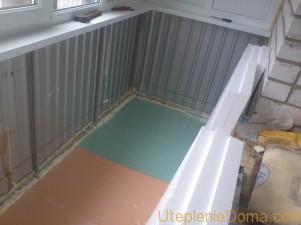 Уутепление балкона изнутри своими руками
