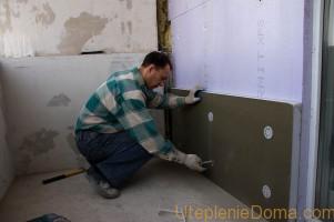 Утепление стен балкона пенопластом