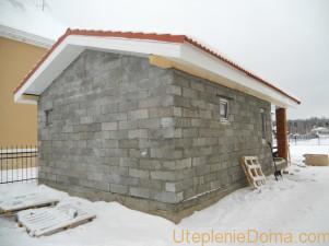 Утепление стен бани из шлакоблоков